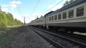Электропоезд ЭД4М-0452 ЦППК перегон Латышская - Ворсино