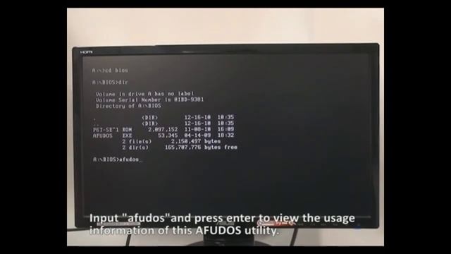 прошивка bios в ms-dos утилитой afudos для ASUS rom