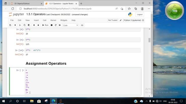 Python Operators || Arithmetic Operators || Assignment Operators