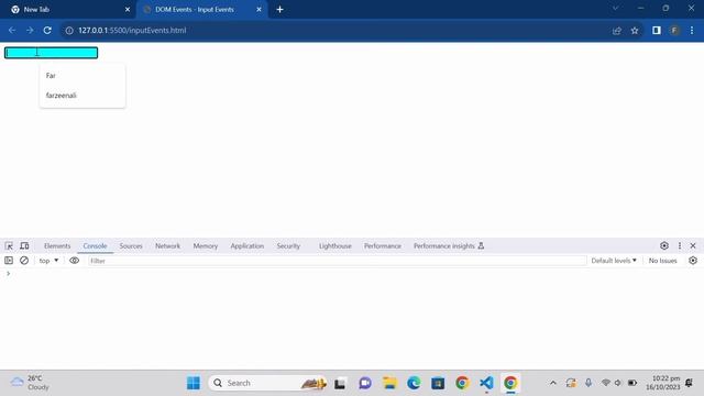 JavaScript DOM Events: Input Events | Hindi/Urdu | #js #dommanipulation #dom #javascript