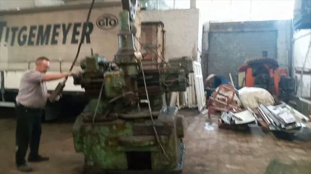 5М14 - станок зубодолбёжный, погрузка кран-балкой