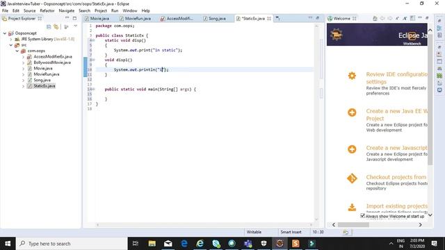 Static vs Non Static Method java смотреть онлайн