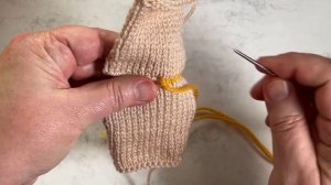 Шов для соединения двух деталей. Вязание спицами.