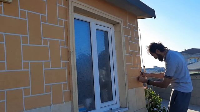 TUĞLA DESENLi DUVAR YAPMAK . BRICK PATERN .EXTERIOR WALL DECOR смотреть онлайн