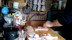 Разделка цыплёнка/КУРЫ/ обвалка куриных окорочков, снятие филе грудки.