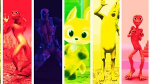 Dame tu Cosita VS Alien Green VS Patila VS Hulk VS Bad Santa VS Me Kemaste Color dance challenge