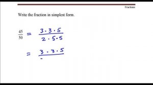 Write the fraction in simplest form. 45 divided by 50 - Youtube