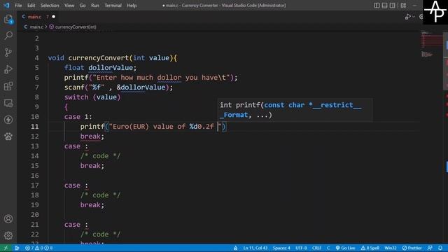 Currency Converter in C Language || C Language Project