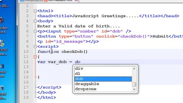 JavaScript 03 You can Validate HTML forms смотреть онлайн