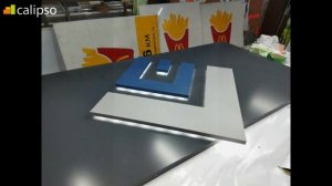 Объемные буквы для МинскЭнерго с контражурной подсветкой на коробе из композита