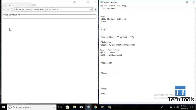 HTML Tutorial 13 | Fieldset tag