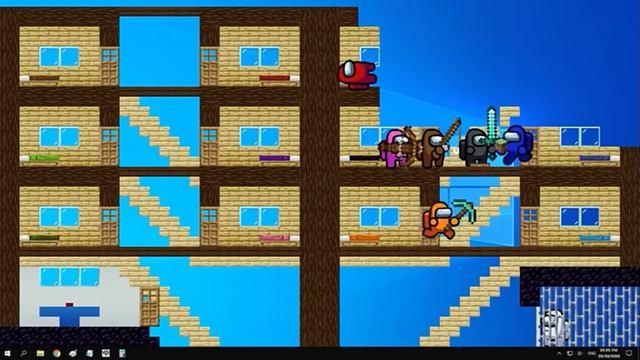 Анимация Among Us в майнкрафт смотреть онлайн