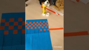 Плетенный коврик из бумаги 5-6 лет