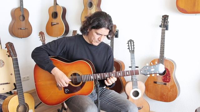 Epiphone Texan FT-79 1969 - similar to Paul McCartney's (Beatles) and Peter Frampton's guitar смотреть онлайн