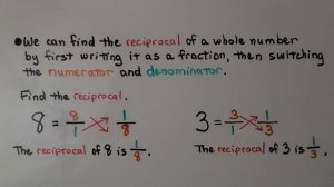 6th Grade Math 4.2b, Reciprocals