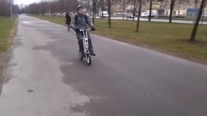 Пробный заезд на самодельном электросамокате. Версия 3.0.