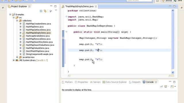 Java Example :Write a program to check whether hashmap is empty or not смотреть онлайн