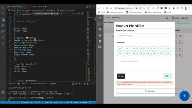 Template Creation to bulk SMS with React JS and SASS смотреть онлайн