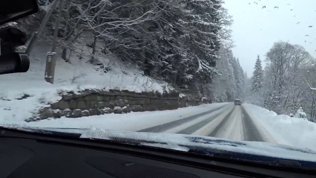 Буковель-Яремче.Зимняя дорога.