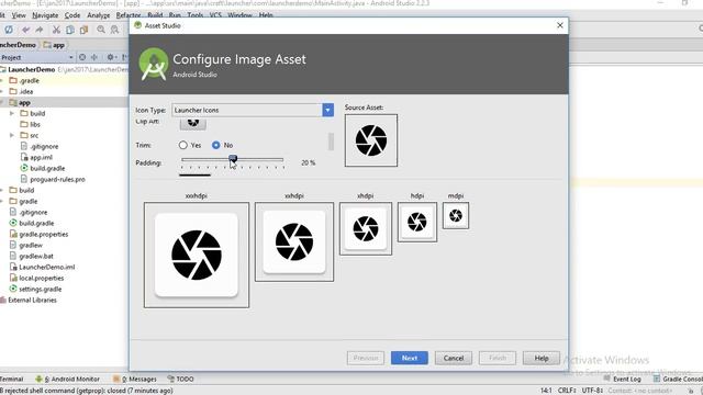 Android Basic Tutorial 2020 (GRDT): How to customize app launcher icon in Android Studio