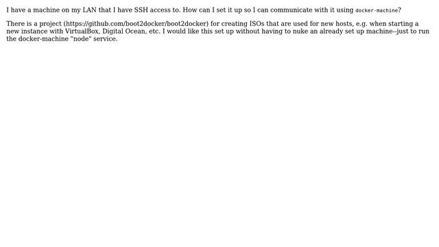 DevOps & SysAdmins: docker-machine on an existing, "generic" host? смотреть онлайн