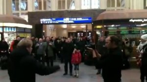 Flash mob at Helsinki Central railway station