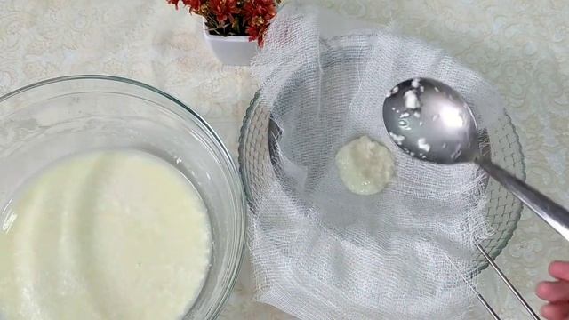 Домашний творог из кефира.Зернистый и нежный