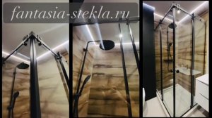 Стеклянная душевая кабина с гидрофобным покрытием