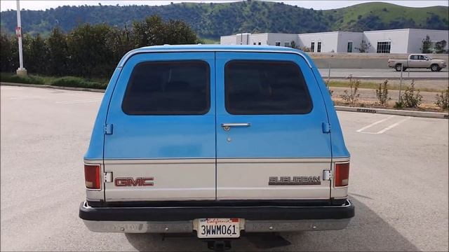 1989 GMC Suburban Hellblau Grau смотреть онлайн