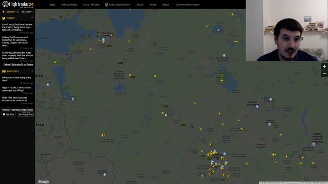 Flightradar24: Все самолёты мира в реальном времени на карте