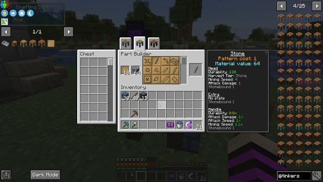 Tinkers Construct Mod Spotlight 1.18.1 EP 1 - How to Upgrade Tools! Tinkers Tables Stone Tools! смотреть онлайн