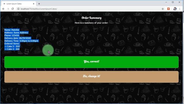 Lorem Ipsum Cakes V2 - Simple Cake Shop Online Order System