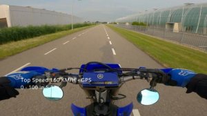Yamaha WR450F Supermoto | 0-100 and TOPSPEED