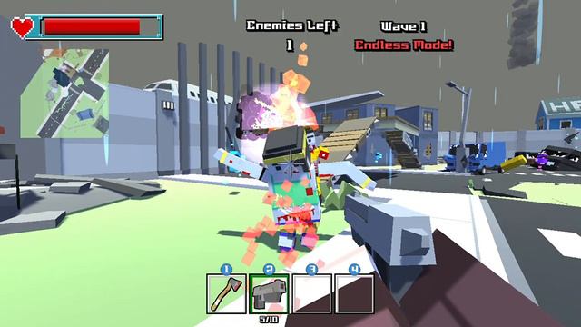Blocky Zombie Survival - gameplay Unity ragdoll action смотреть онлайн