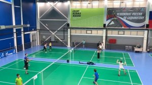 Бадминтон. Соревнования. Парный турнир. Игра 2 | 18.02.2023