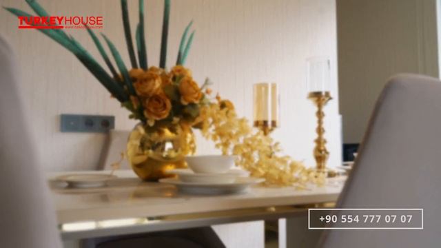 Двухэтажная квартира 2+1 с большой площадью. Готовый интерьер. Каргыджак.