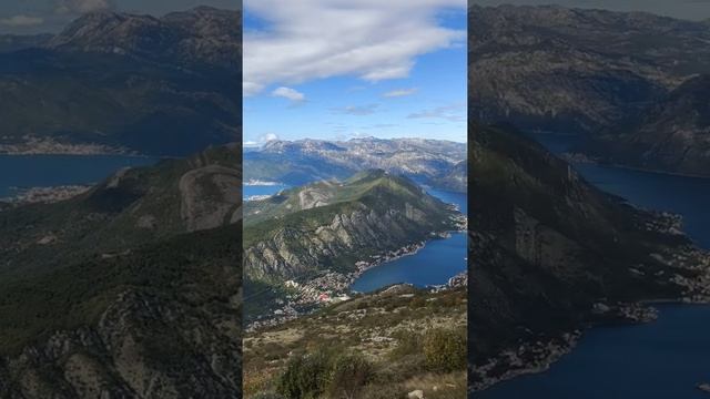 Вид на Которский залив, Черногория. View of the bay of Kotor, Montenegro.