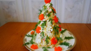 Салат НОВОГОДНЯЯ ЁЛКА Салат с крабовыми палочками на новогодний стол