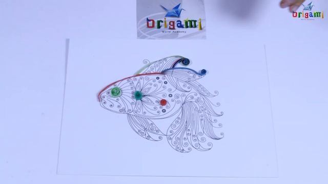 Quilling EP20  fish   سمكة بفن الكويلينج  فن الكويلينج
