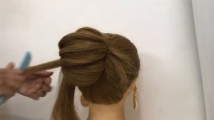 new french bun hairstyle with using clutcher |   beautiful hairstyle | prom hairstyles | hairstyle