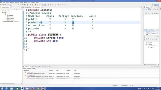 Public, Private, Protected and this All about the Java Access Modifiers смотреть онлайн
