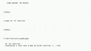 Unix: Docker on Linux (Manjaro), after system update change location of socket from /var/run/dock..