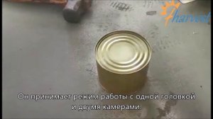 Полуавтоматическая вакуумная закаточная машина для азотных банок,машина для запайки с вакуумной про