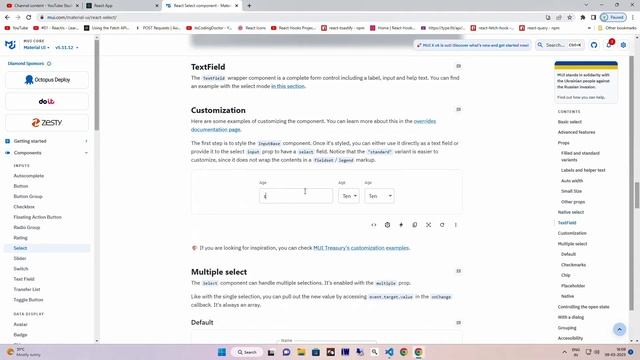 Material Ui Select смотреть онлайн
