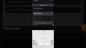 как поменять пароль, в роблокс??