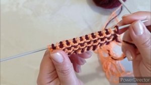 Лицевые петли, два цвета пряжи и множество узоров!