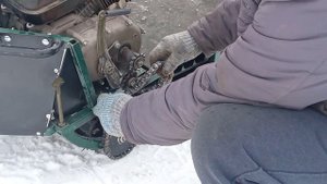 Снегокат самодельный разборный. Прекрасный вариант для рыбаков.