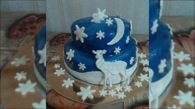 Идеи украшения торта на Новый год. #shorts смотреть онлайн
