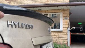 Спойлер хендай солярис чёрный глянец