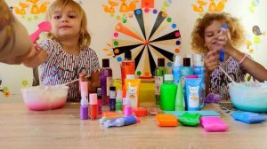 АлиУли | СЛАЙМ из косметики ЧЕЛЛЕНДЖ | Делаем SLIME